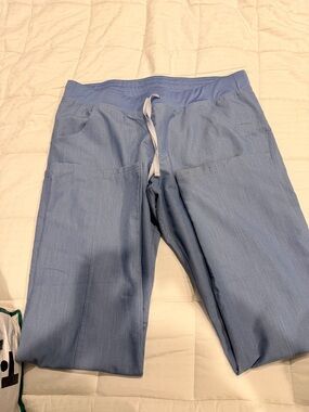 Figs Women's Light Blue Boot Cut Scrub Pants